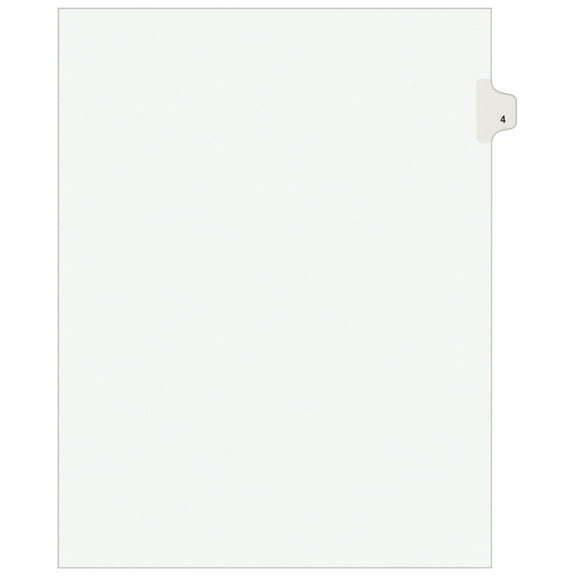 Avery Legal Exhibit Dividers, Avery Style, 4-Side Tab, Letter Size, 25
