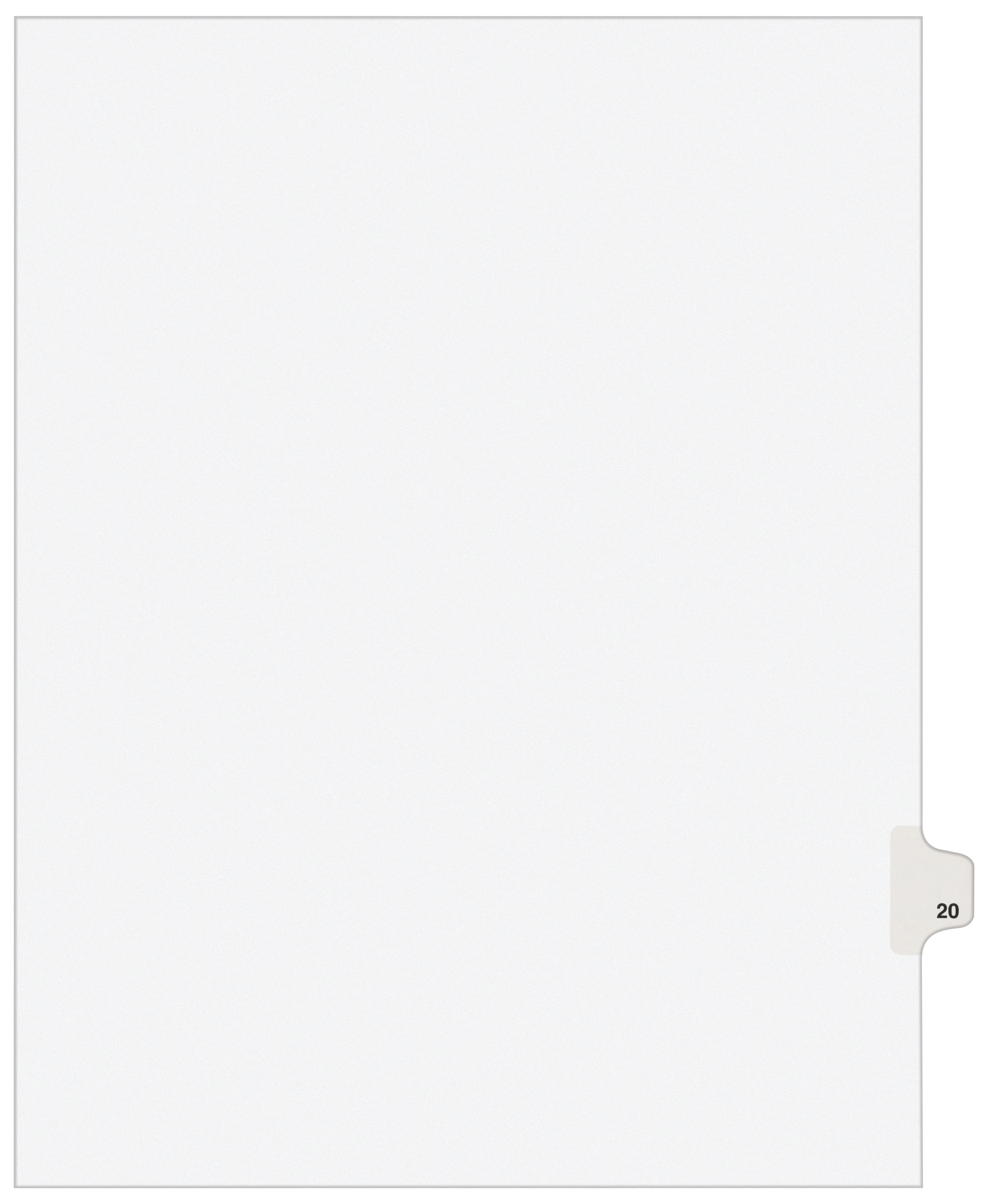 Avery Legal Paper Divider, Avery Style, White, Side Tab 20 (01020 ...