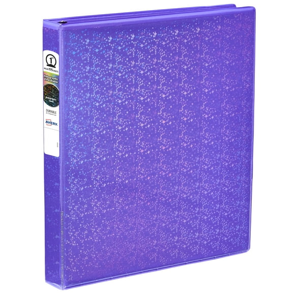 Avery Luxe Collection Holographic Binder, 1 inch, Violet (03226)