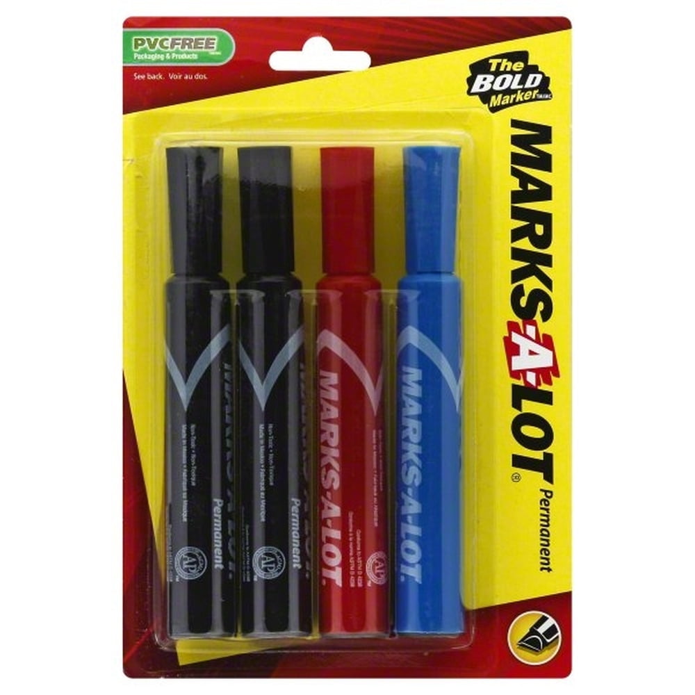 Avery Marks-A-Lot Desk-Style Permanent Markers, Chisel Tip, Assorted Colors (Pack of 32)