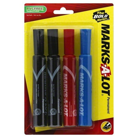 Avery Marks-A-Lot Desk-Style Permanent Markers, Chisel Tip, Assorted Colors (Pack of 8)