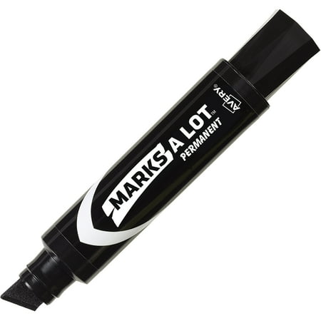 Avery Marks-A-Lot Jumbo Desk-Style Permanent Marker, Chisel Tip, Black