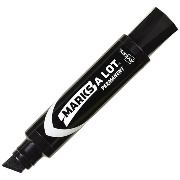 Avery Marks-A-Lot Jumbo Desk-Style Permanent Marker, Chisel Tip, Black