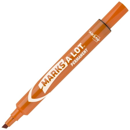 Avery Marks A Lot Permanent Markers, Large Desk-Style, 1 Orange Marker