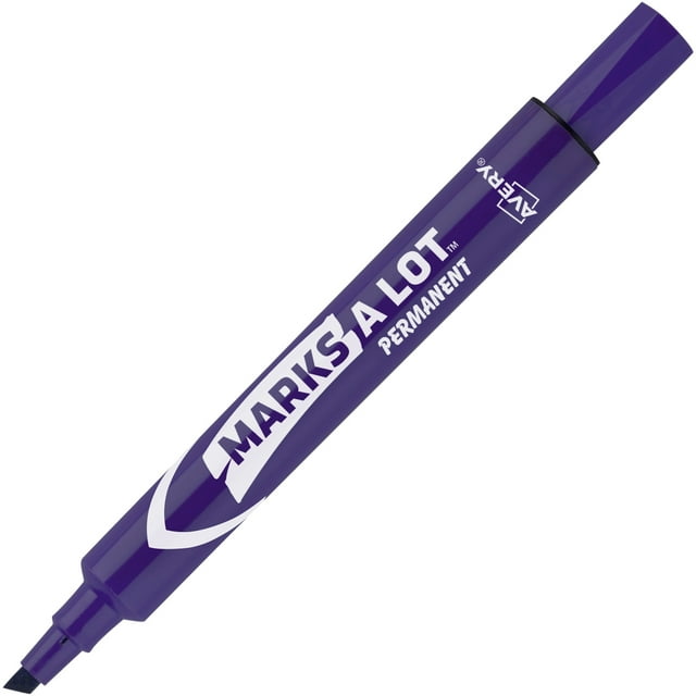 Avery Marks A Lot Permanent Markers, Large Desk-Style, 1 Purple Marker (8884)