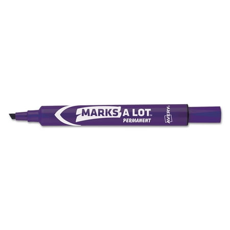 Avery Marks A Lot Permanent Markers, Large Desk-Style, 1 Purple Marker (8884)