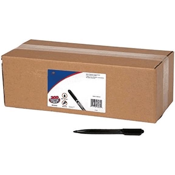Avery Marks A Lot Value Pack Permanent Markers, Pen-Style, Bullet Tip, Water and Wear Resistant, 200 Black (29850)$$Office