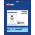 thumbnail image 1 of Avery Matte White Oval Labels, 4.25" x 2.5", 1,500 Labels, 1 of 8