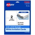 thumbnail image 1 of Avery Matte White Rectangle Cards, 5.5" x 8.5", 100ct, 1 of 8