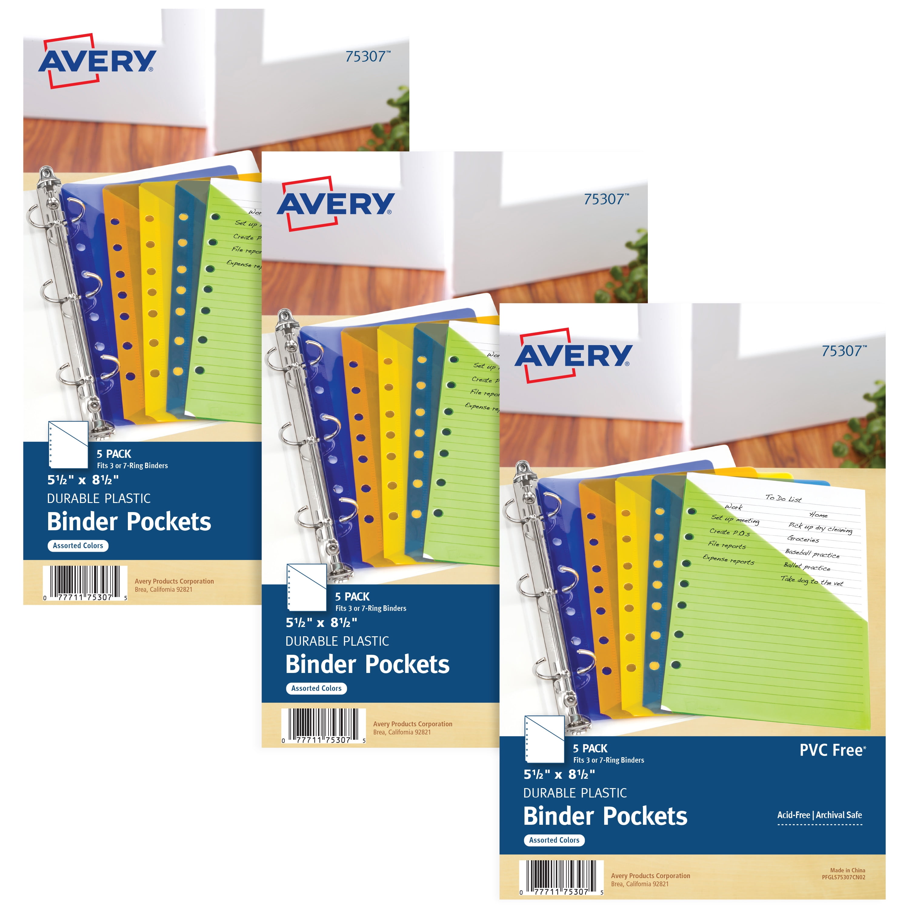 Avery Mini Binder Filler Paper 5-1/2 x 8 1/2 7-Hole Punch College