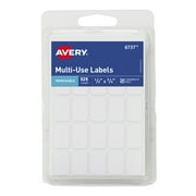 Avery Multi-Use Labels, 1/2" x 3/4", Paper, Removable, White, Handwrite, 525 Labels