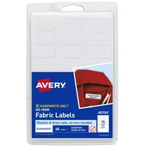 Avery No-Iron Fabric Labels, Assorted, 45ct (40700)