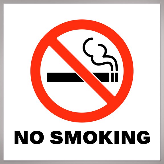 Avery No Smoking Symbol Labels, 4" x 4", 8 Total