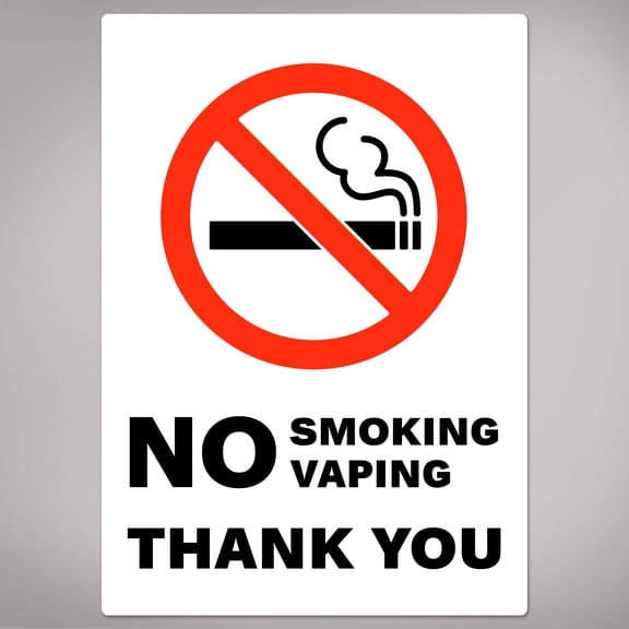 Avery No Smoking/Vaping Thank You Labels, 5" x 3.5", 8 Total