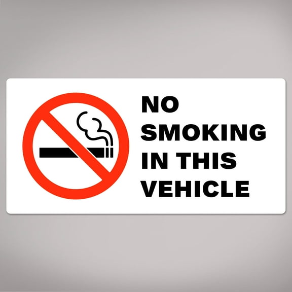 Avery No Smoking in This Vehicle Labels, 2" x 4", 20 Total