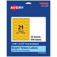 thumbnail image 1 of Avery Oval Scalloped Labels, Bright Yellow, 1-1/8" x 2-1/4", 840ct, 1 of 11