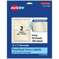 thumbnail image 1 of Avery Pearlized Ivory Rectangle Labels, 5" x 7", 100ct, 1 of 11