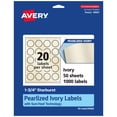 thumbnail image 1 of Avery Pearlized Ivory Starburst Labels, 1.75", 1,000ct, 1 of 11
