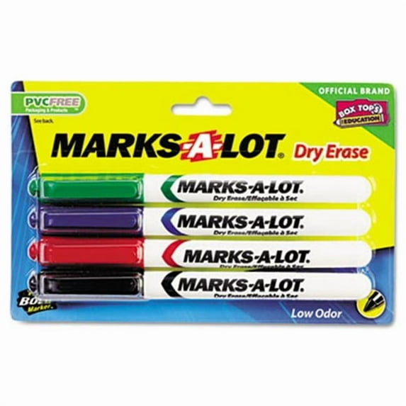 Avery Pen Style Dry Erase Markers, Bullet Tip, Assorted, 4-Set