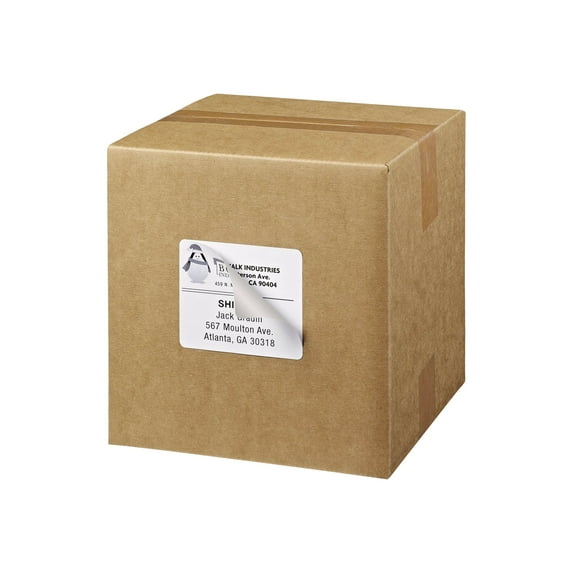 Avery Shipping Labels w/ TrueBlock Technology, Laser Printers, 3.33 x 4, White, 6/Sheet, 100 Sheets/Box (5164)