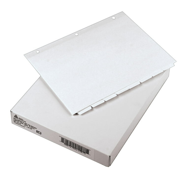 Write and Erase Plain-Tab Paper Dividers, 5-Tab, 11 x 8.5, Multicolor, 36 Sets