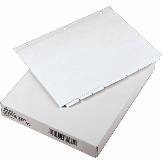 Avery Plain Tab Write & Erase Dividers, 8-Tab, White, 24 Sets (11507)