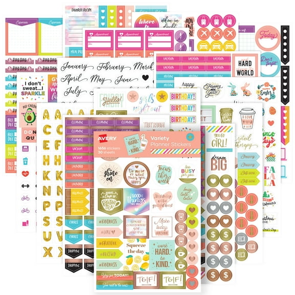 Avery Planner Sticker Variety Pack, 1,656 Stickers (6785)