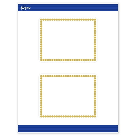 Avery Postcards, 4.25" x 5.5", Matte White, Gold Beads