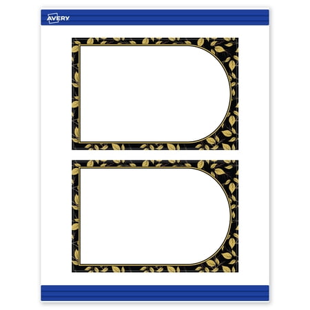 Avery Postcards, 4" x 6", Arch with Gold Leaves Design, Matte