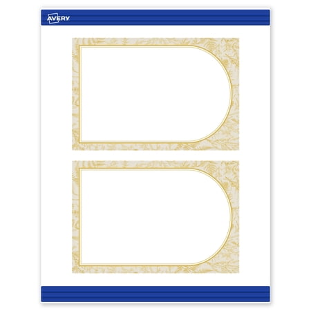 Avery Postcards, 4" x 6", Gold Arch Florals Design, Matte