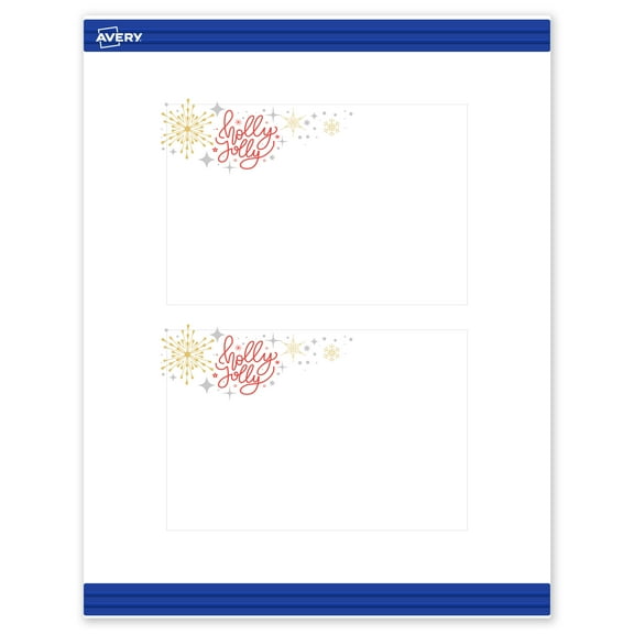 Avery Postcards, 4" x 6", Silver-Holly Sparkles, Matte, 20ct