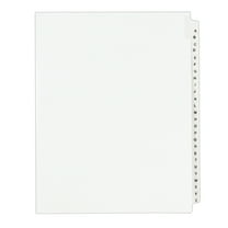 Avery Preprinted Legal Exhibit Side Tab Index Dividers Avery Style, 26-Tab, A to Z, 11 x 8.5, White, 1 Set (1400)