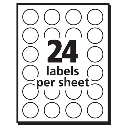 Avery Color Coding Labels, 3/4 inch Round Red Labels, Removable and Printable, 1008 Pack