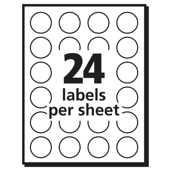 Avery Color Coding Labels, 3/4 inch Round Red Labels, Removable and Printable, 1008 Pack