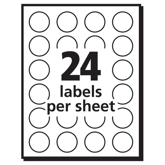 Avery Color Coding Labels, 3/4 inch Round Red Labels, Removable and Printable, 1008 Pack