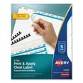 thumbnail image 1 of Avery Print and Apply Index Maker Clear Label Unpunched Dividers, 5-Tab, 11 x 8.5, White, 5 Sets (11431), 1 of 1