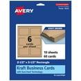 thumbnail image 1 of Avery Printable Business Cards, 2.5" x 3.5", Kraft Brown, 60ct, 1 of 8