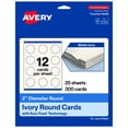 thumbnail image 1 of Avery Printable Business Cards, 2" Diameter, Ivory, 300ct, 1 of 8