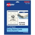 thumbnail image 1 of Avery Printable Business Cards, 2" x 2", Ivory, 120ct, 1 of 8