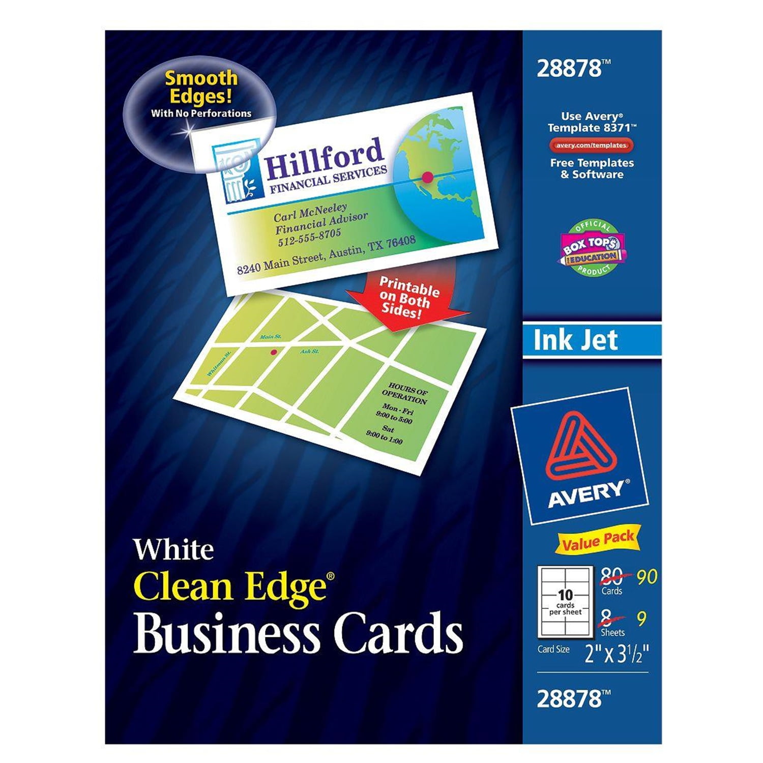 Avery Printable Business Cards, Inkjet Printers, 90 Cards, 2 x 3.5 ...