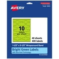 thumbnail image 1 of Avery Printable Wraparound Labels, Bright Green, 1.5" x 3.5", 400ct, 1 of 11