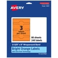 thumbnail image 1 of Avery Printable Wraparound Labels, Bright Orange, 2-3/8" x 8", 240ct, 1 of 11