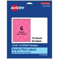 thumbnail image 1 of Avery Printable Hexagon Labels, Bright Pink, 2-1/2" x 2-57/64", 60ct, 1 of 11
