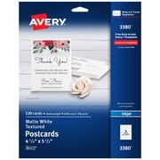 Avery® Postcards, 4.25" x 5.5", Matte, Inkjet, 120ct (3380)