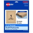thumbnail image 1 of Avery Printable Postcards, 6" x 9", Kraft Brown, 50ct, 1 of 8