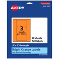 thumbnail image 1 of Avery Printable Rectangle Labels, Bright Orange, 3" x 5", 120ct, 1 of 11
