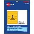 thumbnail image 1 of Avery Printable Rectangle Labels, Bright Yellow, 1.75" x 7.75", 200ct, 1 of 11