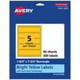 thumbnail image 1 of Avery Printable Rectangle Labels, Bright Yellow, 1.75" x 7.75", 400ct, 1 of 11
