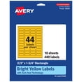 thumbnail image 1 of Avery Printable Rectangle Labels, Bright Yellow, 2/3" x 1-3/4", 440ct, 1 of 11
