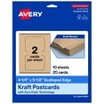 thumbnail image 1 of Avery Printable Scalloped Postcards, 4.25" x 5.5", Kraft Brown, 20ct, 1 of 8